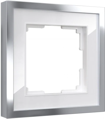 Рамка на 1 пост Baguette (белый/серебро) Werkel W0012850 (a060227)
