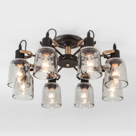 Потолочная люстра на штанге Eurosvet Astor 70111/8 черный (220V)