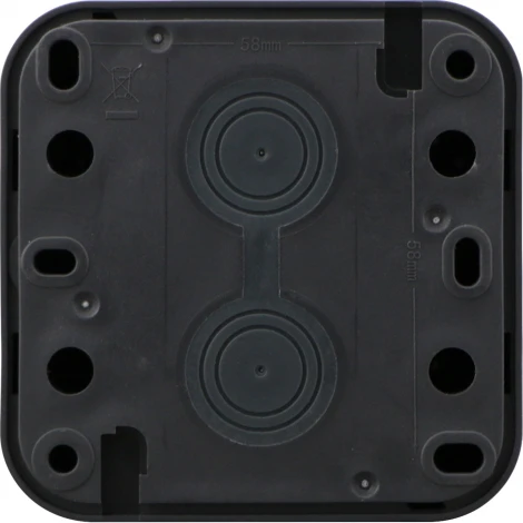 Выключатель 1-клавишный накладной, цвет антрацит IP55 Donel W55 DIP10128