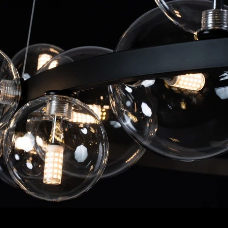 Подвесной светильник Loft IT Molecule 10023/1200 (220V, на тросе, шарики, кольцо)