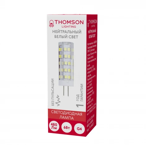 Лампочка светодиодная прозрачная кукуруза G4 6W Thomson G4 TH-B4207