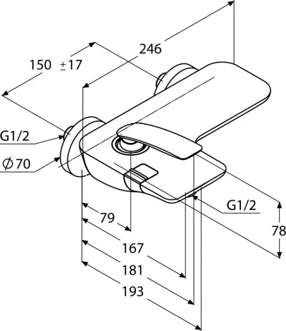 Смеситель Kludi Balance 524459175 для ванны с душем