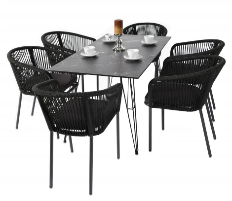 Обеденная группа на 6 персон, цвет темный 4SIS Милан Indoor-4SiS-2419 dark