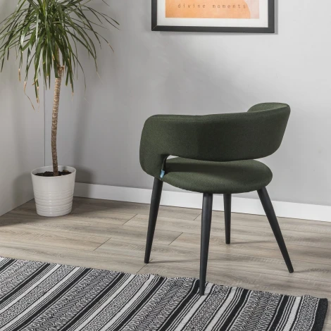 Кресло R-Home Hugs тёмно-зеленый/черный