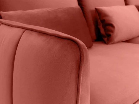 Диван Amsterdam трехместный ОГОГО (арт.342361), (Ткань/Розовый)