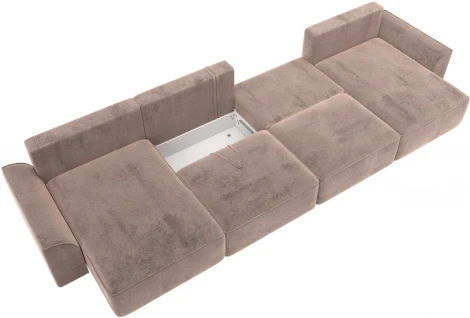 Диван п-образный Лига-048 НПБ лонг Лига Диванов (Велюр) арт.128355