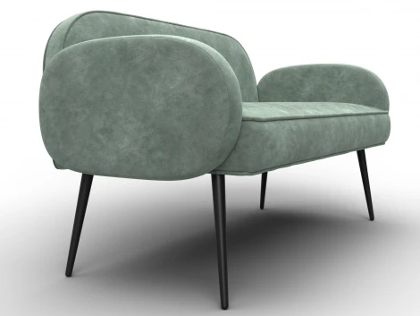 Диван прямой Лига-086 (Фанера/Металл/Велюр/Зеленый) Лига Диванов 131096