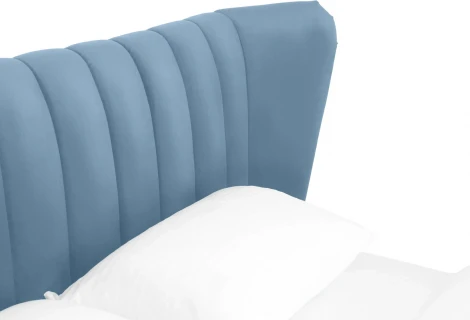 Кровать Queen Agata Lux ОГОГО (арт.636848), (Ткань/Голубой)