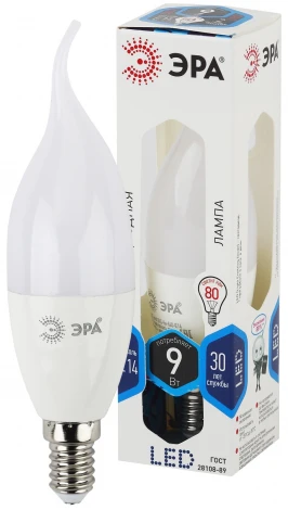 Лампочка светодиодная E14 9W ЭРА LED BXS-9W-840-E14