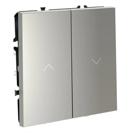 Выключатель встраиваемый Voltum S70 для жалюзи 10А, (сталь)