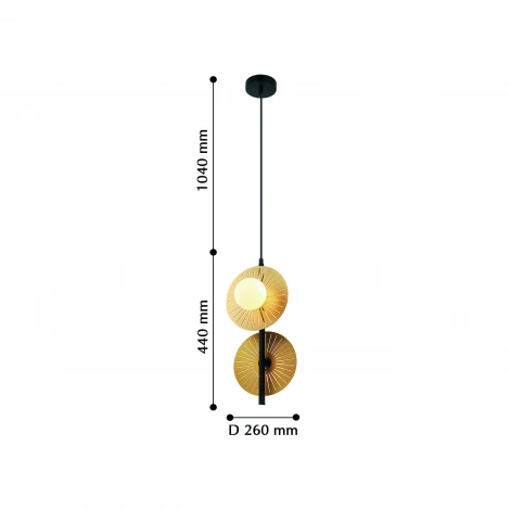 Подвесной светильник Favourite Sonnenblume 2356-2P (220V, на проводе, шарики)