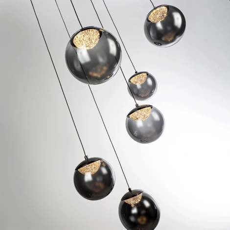 Подвесной светильник светодиодный с пультом с регулировкой цветовой температуры Modelux ML.2338.7 BK