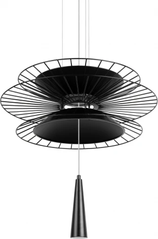 Подвесной светильник Loft It Star 10141B/400 Black (220V, на тросе, круглые, летающая тарелка)