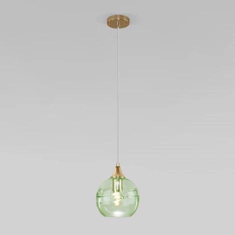 Умный подвесной светильник Eurosvet Lotus 50221/1 зеленый (220V, на проводе, шар)