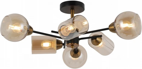 Потолочная люстра на штанге ILLUMICO IL8243-6COU-79 BK GD (220V)