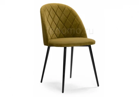 Стул Woodville на металлокаркасе Зест микровелюр 12 / черный глянец 464195