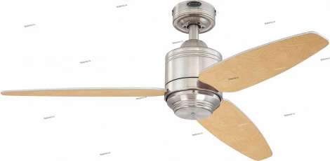 Вентилятор потолочный Westinghouse Sydney, 3 лопасти, никель, клен и махагон