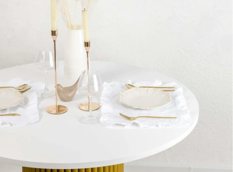 Кухонный стол Notta Барел (Металл,МДФ/Белый) арт.615168