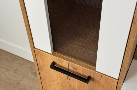 Лайт-2 Стеллаж Mebelson (ЛДСП/Дуб крафт золотой,Белый) арт.SL-01.2725