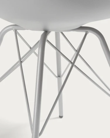 Обеденный стул La Forma (ex Julia Grup) Ralf (Серый/ Сталь,Полипропилен,Пена,Пластик)