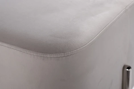 Банкетка велюр светло-серый/хром 42*42*44см Garda Decor арт.76AR-732BAN-SVSER