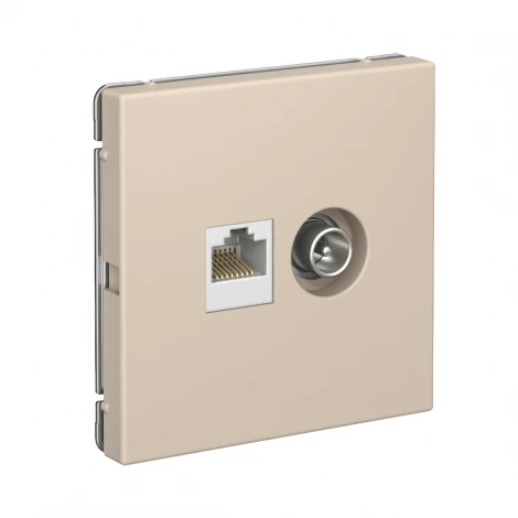Розетка ТВ + Ethernet RJ-45 (песочный) Systeme Electric GAL001289