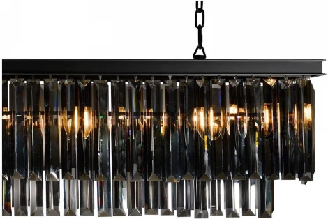 Подвесная люстра каскадная iLamp Triumph 6119 BK (220V, хрусталь, на цепи)