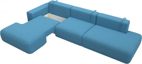 Диван угловой Лига-036 НПБ Модерн Лонг левый угол Лига Диванов (Рогожка) арт.125471L