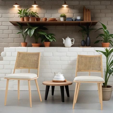 Набор из 2 стульев Unity Echo Hesby Текстиль/Молочный арт.HSBI_DC2245_beige_2