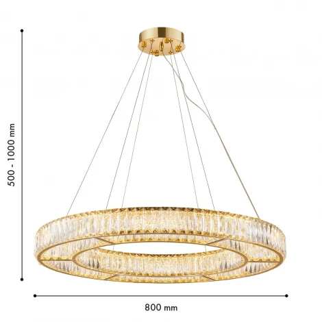 Подвесная люстра светодиодная Gloriole Favourite 4780-8P с ПДУ 8400LM 3000/4000/6500K