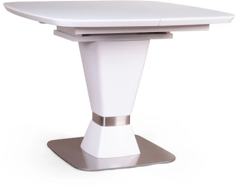 Стол раскладной Madison (100+40 см) матовое закаленное стекло белый Top Concept 2000000001067