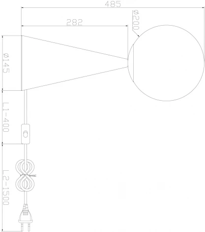 Настольная лампа Freya Glow FR5289TL-01BS (220V, выключатель, шар)