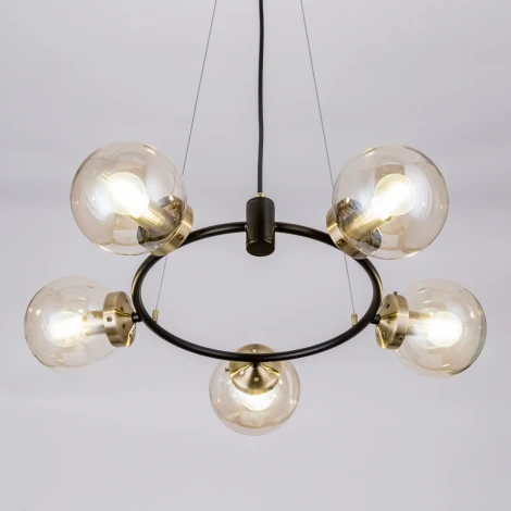 Подвесная люстра Citilux Планета CL105155 (220V, на тросе, шарики, молекулы)