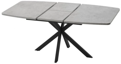 Стол АРИЗОНА 130 БЕТОН ЧИКАГО СВ.СЕРЫЙ / Черный каркас M-City 64606
