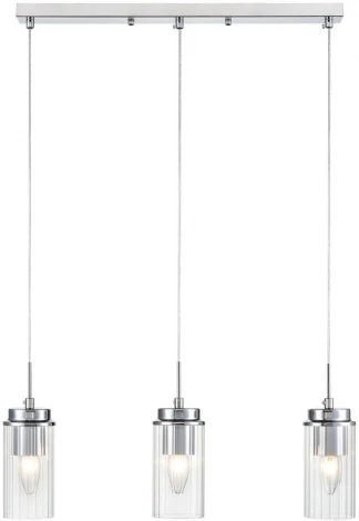 Подвесной светильник Lumion Isha 8102/3A хром/прозрачный металл/металл Е14 3*40W 220V (на проводе)