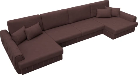 Диван П-образный Лига-057 НПБ Лонг Лига Диванов (Замша) арт.129341