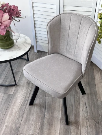 Стул MODE 360 град. поворот. B22 Серый, велюр / черный каркас, М-City