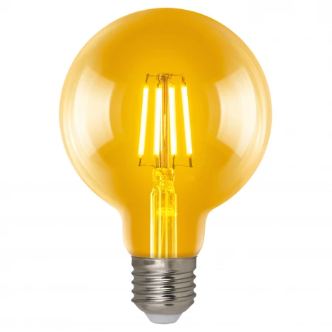 Лампочка светодиодная шар желтая E27 6W Uniel LED-G95-6W/GOLDEN/E27 GLV21GO