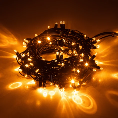 Гирлянда светодиодная Нить уличная 10 м желтая ЭРА ERAPS-NZ2