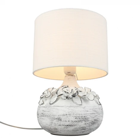 Интерьерная настольная лампа Omnilux Valdieri OML-16504-01 (220V, выключатель, цветы)