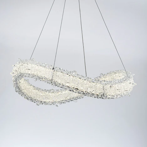 Подвесной светильник светодиодный хрустальный с пультом с регулировкой цветовой температуры и яркости Modelux MODESTYLE MS.5003.600 CR