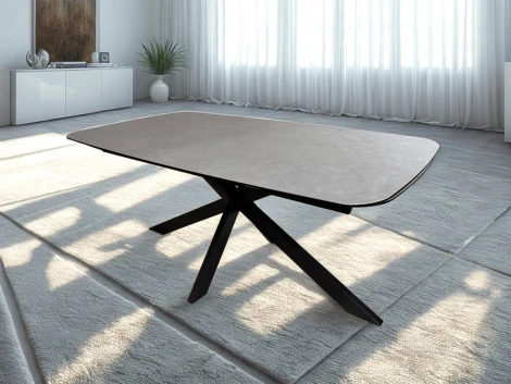 Стол ALVIS 180 TL-319, испанская керамика / темно-серый  каркас, ®DISAUR (арт.626М05796)