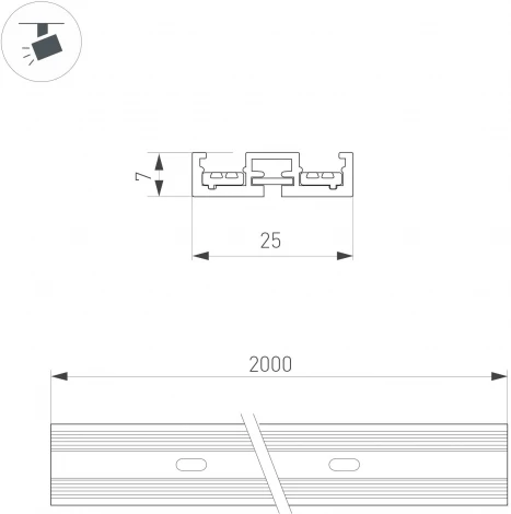 Трек (шинопровод магнитный) MAG-VIBE-TRACK-257-3000 (WH-BK) (Arlight, IP20 Металл) 053255