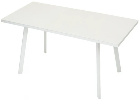 Стол ФИН 120 Латте, стекло/ Белый каркас М-City