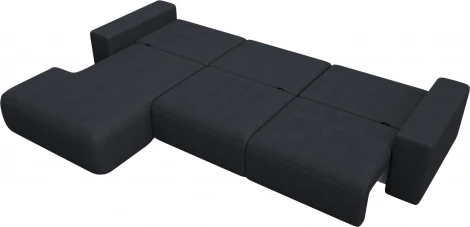 Диван угловой Лига-036 НПБ Классик Лонг левый угол Лига Диванов (Замша) арт.127798L