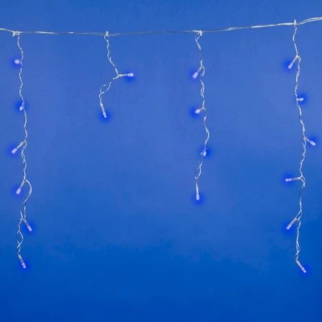 Бахрома светодиодная, 2м. 48 светодиодов, синий свет Uniel ULD-B2005-048/DTA BLUE IP20