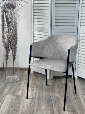 Стул ДИЛЛ, цвет Lana 80 серый, ткань / черный каркас M-City 64486