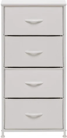 Комод Линкс 4 ящ., Каркас Белый, ящики Белые Leset