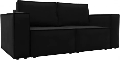 Диван прямой Куба мини (Черный/Микровельвет) Лига Диванов арт.121883