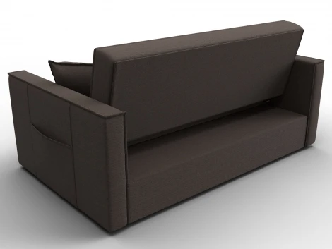 Диван прямой Лига-104 (140) (ЛДСП,Брус,Фанера,Рогожка/Коричневый) Лига Диванов 134859